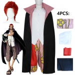 Anime Raudonplaukis Prie&scaron; Dvejus Metus &Scaron;ankso Kostiumas &Scaron;ankso Raudoni Perukai Kostiumas Vir&scaron;us Kelnės Ilgas Paltas Helovino &Scaron;ventės Uniforma Kostiumas L-(Costume+Wig)