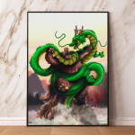 Plakatai ir paveikslas Dragon Ball Carot Shenlong Svetainė Komiksų paveikslas Sienų meno dekoracija 21cm&times;30cm NoFrame
