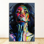 Gatvės grafiti freskos menas Aliejinė tapyba Grafinė spauda Abstract Pop Art Mergina Akvarelė Aliejinė tapyba 21cm&times;30cm NoFrame