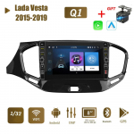 8 colių 2 din Android automobilinis stereofoninis radijas, skirtas Lada Vesta 2015-2019 su mygtuko rankenėle GPS navigacijos multimedijos vaizdo grotuvas 1+32GB