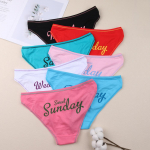7 vnt/partielis Moteri&scaron;kos kelnaitės Sexy Cotton Print 7 Days A Week Kelnaitės Moteri&scaron;ki apatiniai Kelnaitės Patogios kvėpuojančios apatinės kelnaitės XXL dydis XL įvairiaspalvis