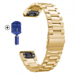 26 mm 22 mm 20 mm laikrodžio apyrankė i&scaron; nerūdijančio plieno metalo, skirta Garmin Fenix ​​7X 7X Pro 6S 6X 6 Pro 5X 5 5S 3HR apyrankei 20mm Fenix 6S Pro auksas