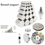 Mažas apvalus neodimio magnetas &ndash; retųjų žemių magnetai su 3 mm, 4 mm, 5 mm ir 6 mm storio parinktimis 15x5mm 5pcs