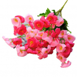 Dirbtinis netikras &scaron;ilkas Campanula gėlių lapų puok&scaron;tė namų vestuvių vakarėliui raudona