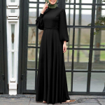Moteri&scaron;kos musulmoni&scaron;kos Abaya suknelės su gėlėmis margintos vintažinės kaftano islami&scaron;kos maxi suknelės XXL juoda
