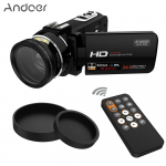 &bdquo;Andoer HDV-Z20&ldquo; ne&scaron;iojama 1080P &bdquo;Full HD&ldquo; skaitmeninė vaizdo kamera su 37 mm 0,45* plačiakampiu objektyvu, maks. 24