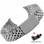 Laikrodžio apyrankė nerūdijančio plieno spalvos 13mm 17mm 18mm 19mm 20mm 21mm 22mm rožinio aukso sidabro apyrankė austrė Silver 22mm