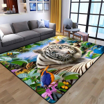 3D spausdinimas Tiger Beauty spausdintas kilimas svetainei neslidus kilimėlis miegamojo modernus namų dekoravimas jogos kilimėlis Dropshipping 40cm x 60cm