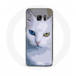 Coque pour Samsung Galaxy S7 Edge Turc de van Chat oeil bleu et oeil jaune
