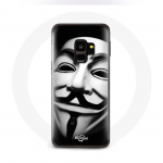 Coque pour Samsung Galaxy S9 plus Nous sommes l&eacute;gion masque anonyme