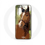Coque pour samsung galaxy S6 edge Quarter Horse Marron Race de cheval