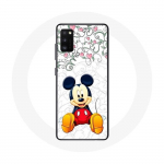 Coque pour Oppo A16 Mickey Mouse Fleurs C&oelig;urs
