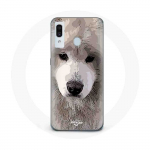 Coque pour samsung galaxy A40 Samoy&egrave;de Gris Race de chiens