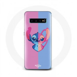 Coque pour Samsung Galaxy s10 edge Stitch et angel bleu rose