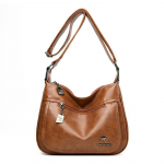 Mink&scaron;tas PU didelės talpos vienos peties motininis krep&scaron;ys Laisvalaikio kuprinės krep&scaron;ys Moteri&scaron;kas krep&scaron;ys Madingas Crossbody krep&scaron;ys One Size ruda
