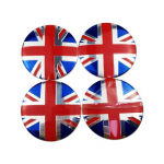 4 vnt. 56 mm nacionalinės vėliavos lipdukas automobilio ratų centro stebulės dangtelių emblema, skirta JK JAV Italijai Prancūzijai Australijai ir kt. UK Color