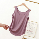 XL to 6XL Modal O-Neck Tank tops Summer women's camisole Thin Loose Sleeveless T-shirt Solid color Tee Top Large size 6XL