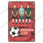 Krep&scaron;inis Golfas Futbolas Plakatas Senoviniai metaliniai plakatiniai ženklai Sportas Metalinė skarda Baras Baras Sporto salė Namų sienų apdaila 20x30cm