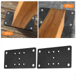 2 vnt. denio pagrindo plok&scaron;tės stulpų inkarai, tvirti, pergolės laikikliai, tvoros rinkinys pergolės verandai