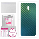 apgo Protective Skin Sticker for the back compatible with Xiaomi Redmi 8A, Wrap Film, Foil, Vinyl - Pattern Carbon Chameleon CAKA1