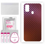 apgo skin sticker film foil vinyl for the BACK compatible with Samsung Galaxy M30s, scratch-resistant, easy to install - Carbon Chameleon CAKA5