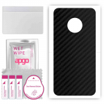 apgo Protective Skin Sticker for the back compatible with Motorola Moto G5S, Wrap Film, Foil, Vinyl - Pattern Carbon Black