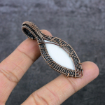 Natural Milky Opal Gemstone Copper Wire Wrap Gift Jewelry Pendant 2.68 l2u48