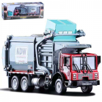 1/24 mastelio lydinio transporto priemonė &scaron;iuk&scaron;liavežis sunkvežimis metalinis automobilio modelis žaislai Dovana 1/24-Size:21*6*8.5cm pilka/raudona