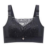 Didelio dydžio moteri&scaron;kas koreguojamas pilnas kau&scaron;elis sumažina ploną liemenėlę, belaidę liemenėlę Sexy Nėriniuoti apatiniai surenkami Push Up Bralette