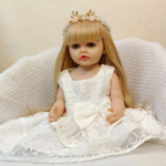 55 CM Reborn Baby Doll Visą kūną primenanti silikoninė Reborn Girl Baby Doll Naujagimė princesė Mažylė Bebe Gimtadienio dovanos vaikui