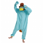 Ančiasnapis Kigurumi Vieno gabalo pižama Animacinis Cosplay kostiumas Helovinui Viso kūno drabužiai S mėlyna