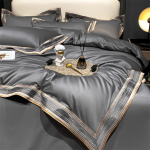 A klasės grynos medvilnės patalynė, keturių dalių medvilnė, &scaron;viesi prabanga, 200 siūlų skaičius medvilne, i&scaron;siuvinėtas antklodės užvalkalas F