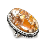 Brecciated Mookaite Gemstone 925 Sterling Silver Jewelry Gift Ring Size 8 r2b34