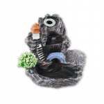 1PC Backflow Aroma Smoke Zen Censer Holder Mountains River Waterfall kvapų židinys žalia