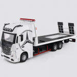 1/24 Benz didelio dydžio lydinio denio bortinis priekabos modelis metalinis sunkiasvoris puspriekabė transporto priemonė sunkvežimis automobilio modelis garsas &scaron;viesa vaikams žaislų dovana