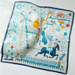 53*53cm Kvadratinė &scaron;ilko skara Moteri&scaron;ka mada marginta mažo kaklo skara biuro moteri&scaron;ka plaukų juosta Folar nosinė Moteri&scaron;ka nosinė skara 53*53cm