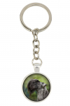 Kerry Blue Terrier, Irish Blue Terrier - keychain with your photo, key decoration, bag pendant from Art-Dog brand sidabras