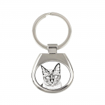 Tonkinese Cat - keychain with a cat, keychain with a print, personalized pendant from the Art-Dog brand sidabras