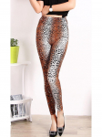 Leopardo ra&scaron;to tamprūs antblauzdžiai auk&scaron;tu juosmeniu &ndash; stilingos ir patogios moteri&scaron;kos siauros kelnės, kar&scaron;tas i&scaron;pardavimas! Free Size (suitable for 90-140 jin)