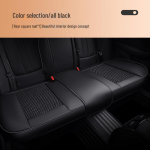 Visą sezoną skirtas automobilio sėdynės pagalvėlių rinkinys pagrindiniam vairuotojui, su odine ir ledine &scaron;ilko medžiaga ventiliacijai ir neslidžioms savybėms. Three-seater juoda