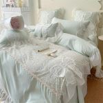 &bdquo;Princess Wind Butterfly&ldquo; nėriniai dideli nėriniai skalbta medvilninė patalynė, dviguba keturių dalių rinkinys 1.8m bed