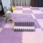 20 vnt. Mink&scaron;tas pliu&scaron;inis vaiki&scaron;kas kilimas, kūdikio žaidimų kilimėlis, vaiki&scaron;ki kilimai, žaislai, EVA putų vaiki&scaron;kas kilimėlis, dėlionė, sujungiami grindų kilimėliai 30*30 CM 20pcs rožinė/violetinė