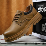 Vyri&scaron;ki Rankų Gamybos Neslystančiu Guminu Padu Atsparūs Vandeniui Laisvalaikio Odiniai Batai Vyri&scaron;ki Batai Natūralios Odos Laisvalaikio Lauko Darbiniai Batai 38 ruda