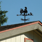 Rooster Weathervane Art Gift Animal Weather Vane for Courtyard Yard Outdoor