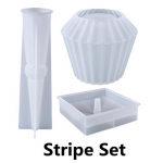 3 tipų stalinės lempos, silikoninės formos, &bdquo;pasidaryk pats&ldquo; kristalinių la&scaron;elių klijų forma Deimanto formos mažos stalinės lempos ra&scaron;iklio laikiklio laikymo forma Stripe Set