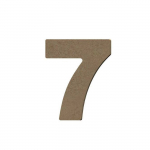 Chiffre 7 en bois MDF &agrave; d&eacute;corer - 8 cm