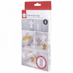 Moule en silicone Ange + ailes, 26x14,5x1cm, 8 formes, bo&icirc;te 1pce