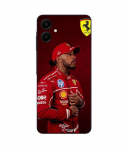 Coque de t&eacute;l&eacute;phone - Ferrari - Galaxy A06 - Silicone - Souple - Noir juoda