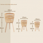 Bamboo Wooden Plant Stand for Living Room or Balcony Large