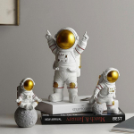 Mielas Modelis Mažas Astronautas Automobilis Namų Svetainės Darbalaukio Dekoracija Dekoracija 3vnt./Rinkinys Astronautų Dekoracija auksinė